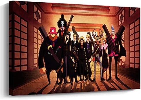 Fukcarry Japanese Anime One Piece Art Decor Framed Print Canvas Poster Painting Wall Decor 12 x 16 Inch