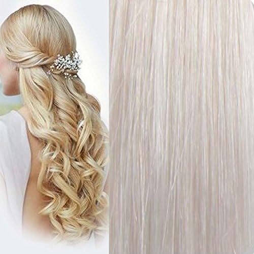 Premium Tape in Human Hair Extension Products 20" Straight 10 Pcs 30g Hair Weight (ice blonde)