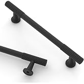 Asidrama 10 Pack 5 inch Matte Black Kitchen Cabinet Handles | Heavy-Duty Solid Zinc, 2 Screw Sizes, 5" Hole Center(128mm), Cupboards, Drawers, Dressers, Furniture, Hardware