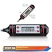 Gempion Amazing Digital Cooking Thermometer, Digital Stainless Cooking Thermometer with Instant Read, Long Probe, LCD Screen, Anti-Corrosion, Best for Food, Meat, Grill, BBQ, Milk, and Bath Water