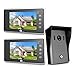 1byone Video Intercom System - Video Doorbell Kit, 7-inch Wired Door Phone System, 2 Color Monitor and 1 HD Camera Infrared LED Night Vision for Villa House Office Apartment