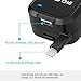 Car Charger, Mosche Retractable Lightning 8 Pin Cable Car Charger Charges Quickly in the Car with 5.6A USB for Iphone 6 and Iphone 6S（Noir）