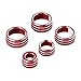 5PCS Red Aluminum Interior Audio Air Condition Button Cover Decoration Twist Switch Ring Trim Compatible with Toyota Camry 2018