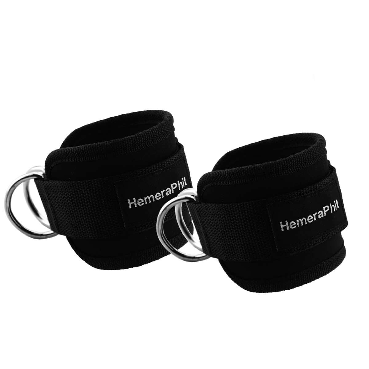HemeraPhit Pair of Adjustable Ankle Straps for Cable Machine Attachment Gym Ankle Cuffs for Kickback, Leg Extensions