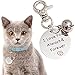 OFPUPPY Cat ID Tags - Dog Memorial Gifts - Pet Birthday Gifts with Bell Dog Stainless Steel Pendant with Gift Bag Pet Label Present Style for Dogs & Cats Collar