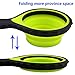 Portable Silicone Measuring Cups & Spoons, 4-Piece Set Folding , For Travel,Pet Supplies of outdoor,Long Trip,Camping,4 sizes