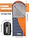 Viniper Sleeping Bag, Comfort, Waterproof and Lightweight Envelope Sleeping Bag with Compression Sack Perfect for 4 Season Traveling, Camping, Hiking, Outdoor Fit Kid Women Men (Orange + Gray)