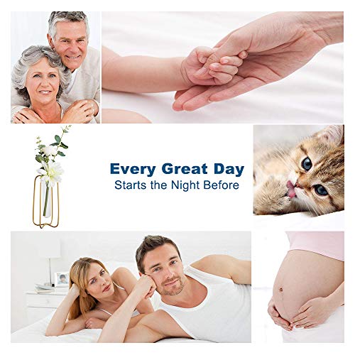 DOWNCOOL Waterproof Mattress Pad Cover - Hypoallergenic Breathable Soft Top Down Alternative Filling Quilted Fitted Protector Stretches up s to 8''-21'' Deep Pocket (Queen 60x80 Inch)