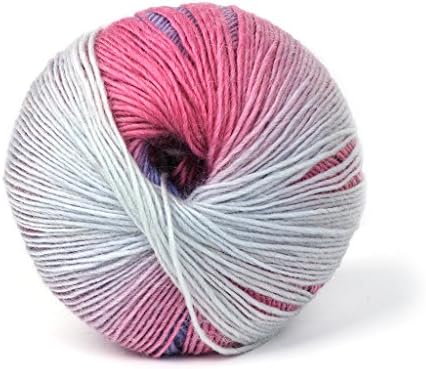 CUIGU Hand-Woven Rainbow Colorful Crochet Cashmere Wool Blend Yarn Knitting