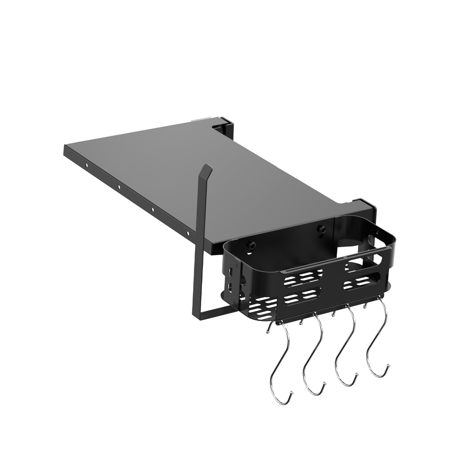 Photo 1 of Foldable Griddle Side Shelf and Caddy for Blackstone 28" Griddle, Grill Accessories Space Saving for Blackstone with Paper Towel Holder, 4 Hooks and Storage Box Grill Parts