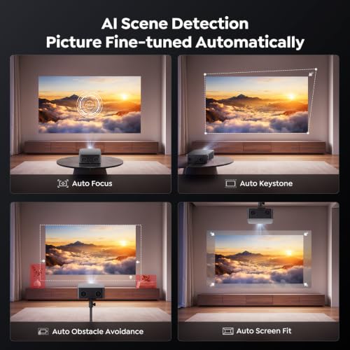 TOPTRO X9 Pro Smart Projector 4K Power by VIDDA, 2200 ANSI High Brightness, 40W Speakers, Dolby, Voice Control【Faster Speed & More APPs & TV Live】FHD 1080P Home Cinema Projectors, HDR 10, Auto Focus