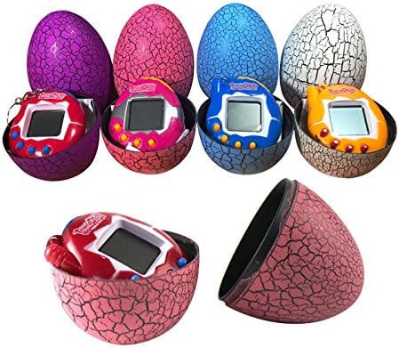 KASST Dinosaur Egg Virtual Pets on a Keychain Digital Pet Electronic Game (Pink)