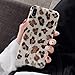 Dailylux Case for iPhone Xs Max 6.5 Inch 2018, Cute Phone Case Glitter Pearly-Lustre Slim Shell Protective Soft TPU Back Cover for Girls Women (Leopard Brown)