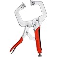 Massca Locking Face Clamp | Portable Table & Tool Vise Grip | Heavy Duty FaceClamps with Swivel Pads | Made from Strong High-Grade Carbon Steel for Home &Workshop welding Use | – 11 Inch