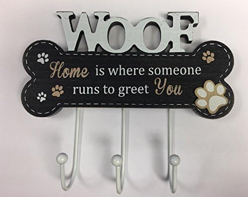 Dog/Pet ~ Lead Holder/Hanger/Hooks ~ WOOF (A)