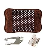 WITERY Hand Warmer - Portable Rechargeable Electric Heat/Hot Water Bag with Soft Velvet Cover - Ideal For Warm Your Hands/Pain Relief/Muscle Relaxation & Comfort Use and As Pillow Coffee