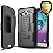 Galaxy Express Prime Case, Starshop [Heavy Duty] Dual Layers Kickstand Case with [0.33m 9H Tempered Glass Screen Protector Included] and Locking Belt Clip (Black)