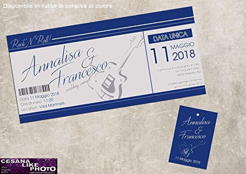 Partecipazioni Matrimonio Personalizzate Inviti Nozze Biglietto Concerto 10 Pz Amazon It Handmade