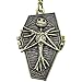 Skull Bone Tim Burton's Nightmare Before Christmas Pocket Quartz Men' Watch Necklace Chain