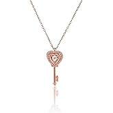 DJSFIRYR Circle Necklace for Women 18K Gold Plated Cubic Zirconia Roman Numeral Interlocking Circle Pendant Jewelry for Her Mom and Bestie