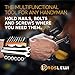 Magnetic Wristband by Roslewi - 15 Magnets, 2 Pockets - Holding Screws, Nails, Drill Bits, Metal Tools - Best Father's Day Gift Idea for Men, Dad, Husband, Women, Boyfriend, Him, Her (Black)