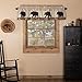 VHC Brands Rustic & Lodge Kitchen Window Curtains-Wyatt Tan Bear Valance, 16x72