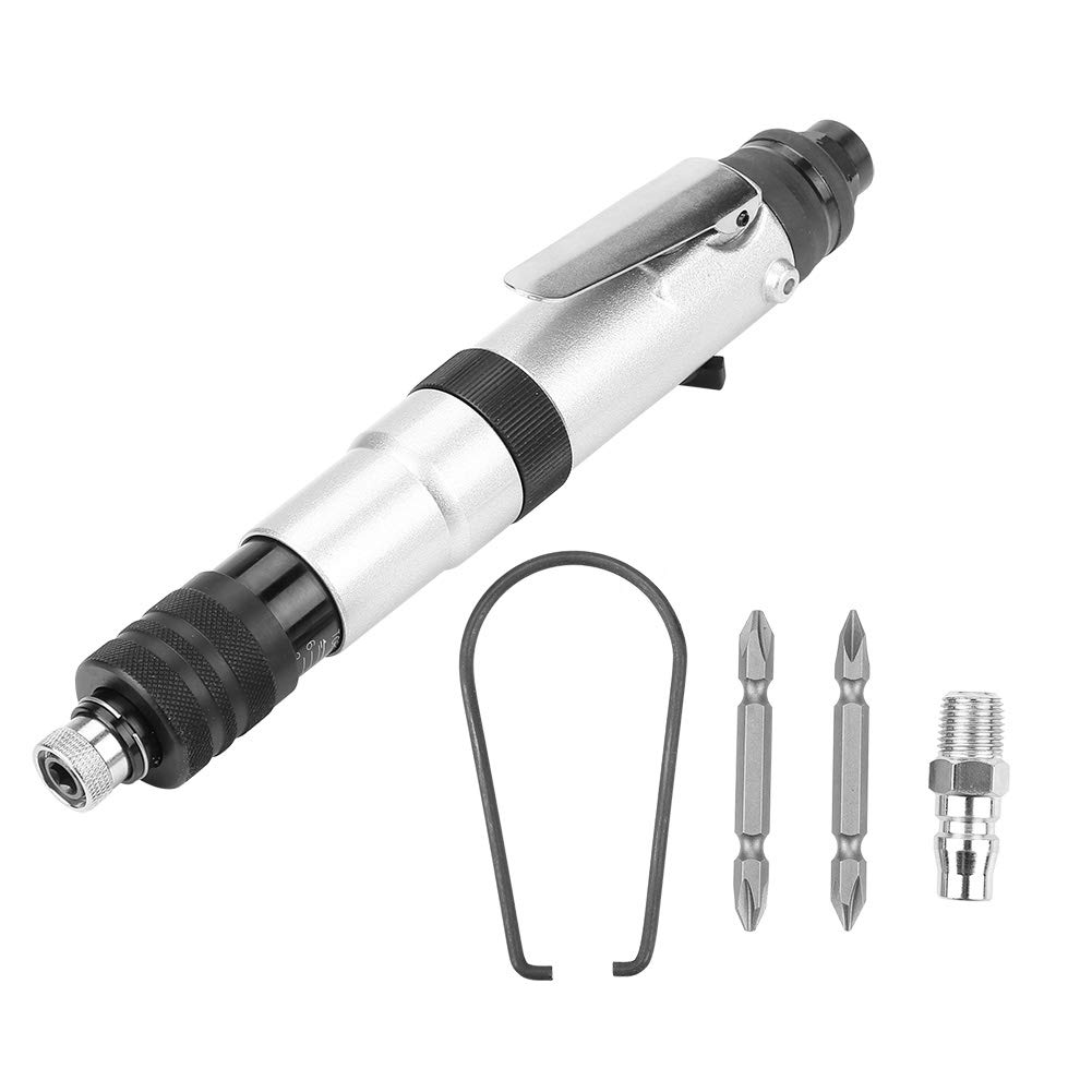 1/4" 1000rpm Mini Pneumatic Screwdriver Handhold Semi-Automatic Clutch Type Straight Screwdriver Pressure Preset Air