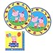 Peppa Pig Party Supplies Pack for 16 Guests Includes: 16 Dessert Plates and 16 Beverage Napkins