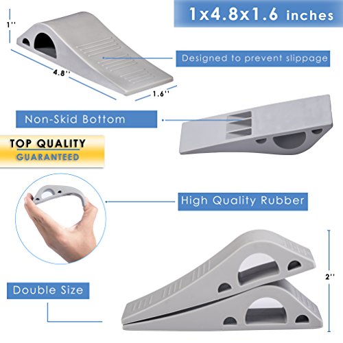 image for Door Stopper Rubber Door Stop Decorative Door Stops 4 Piece Set with F