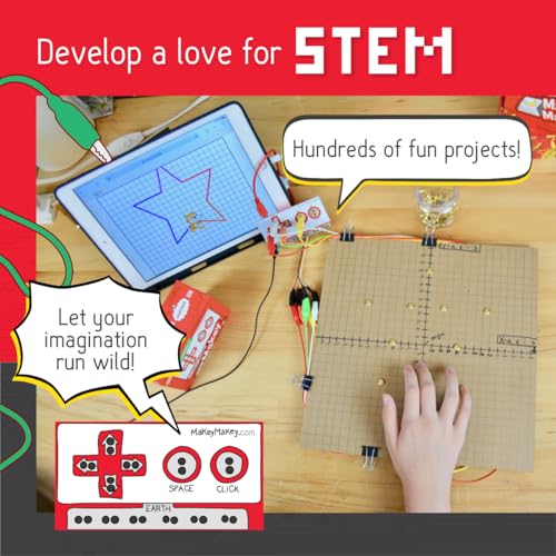 Makey Makey STEM Kit from Joylabz, Educational Science Kits, 1000s of Engineering and Computer Coding Activities, Hands-on Technology Learning Fun, Engineering Kits for Kids, STEM Kits