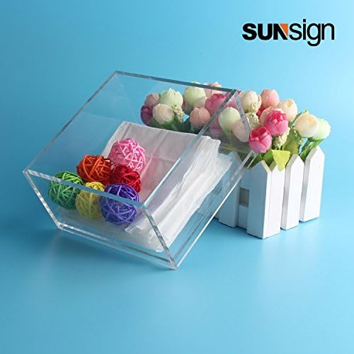 Acrylic square tissue box acrylic comsmetics storage cases holders