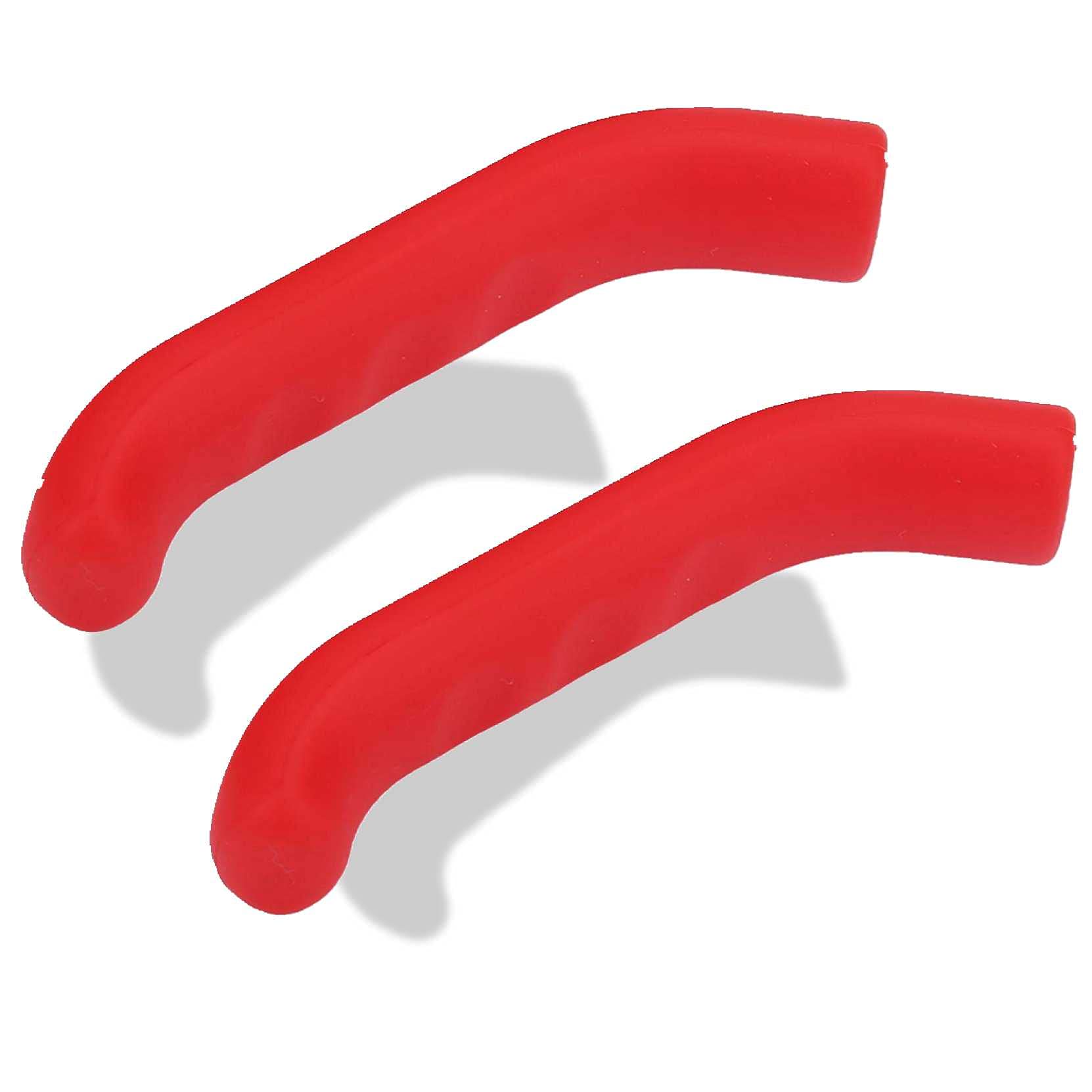 DAUERHAFT 1Pair Bike Brake Grips, Anti Slip Shock Absorbing Bike Brake Lever Cover Grip Protector Cover, for Mountain Bike Road Bike Cycling Red