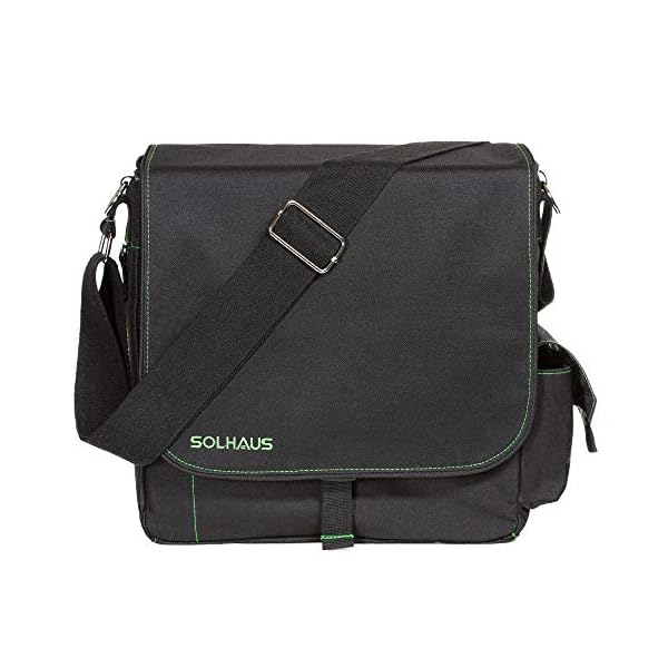 Solhaus Mens Diaper Bag, Messenger bag For Dads with Wipes Pocket, Stroller Straps,
