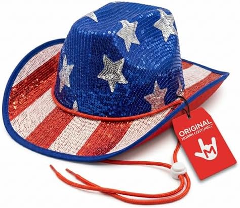 American Cowboy Hat Classic Red White & Blue, Western  display picture 3