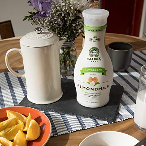 Califia Farms Unsweetened Almondmilk, 48 Oz (Pack of 8) Dairy Free