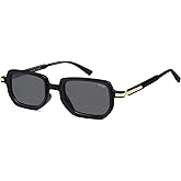 SOJOS Retro Polarized Rectangle 70s Sunglasses for Women Men,Trendy Hexagon 80s 90s Shades SJ2625