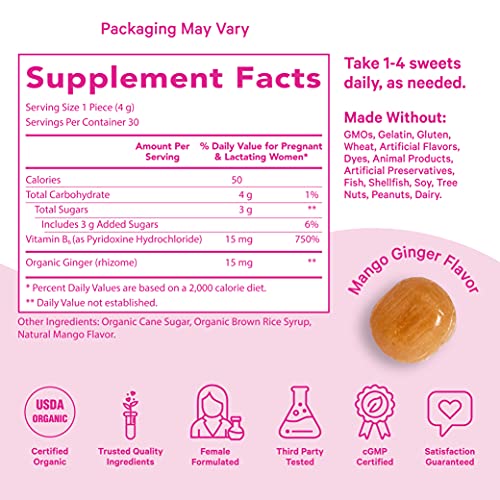 Pink Stork Morning Sickness Sweets Ginger Mango Morning Sickness Candy