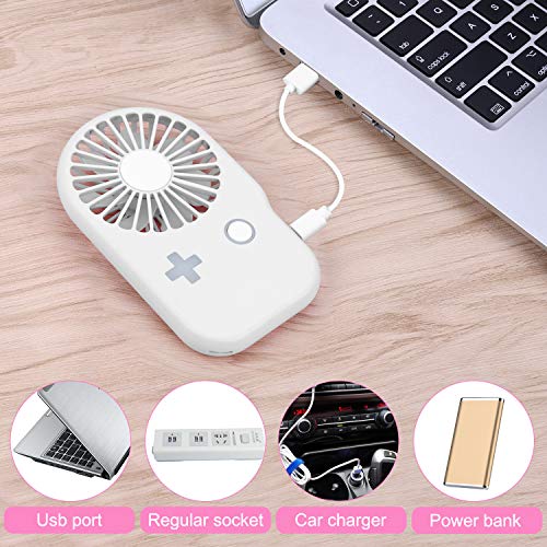 image for Aluan Mini Handheld Fan Powerful Small Personal Portable Fan Speed Adj