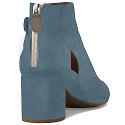 MOOMMO Women Open Toe Booties Sandals Heel Navy