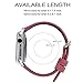Apple Watch Band 38mm, Fullmosa Mosa Calf Leather Strap Replacement Band with Stainless Metal Clasp for iWatch Series 1 Series 2, Red,38mm
