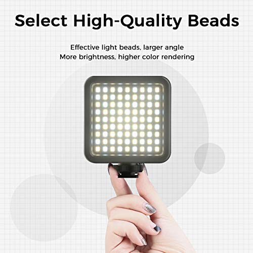 VIJIM VL81 LED On Camera Video Light w Softbox,Mini Rechargeable