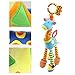 JAMSWALL Plush Giraffe Animal Baby Plush Toy Developmental Interactive Toy Infant Baby Development Soft Giraffe Animal Handbells Rattles Handle Toys Crib, High Chair Interactive Playing