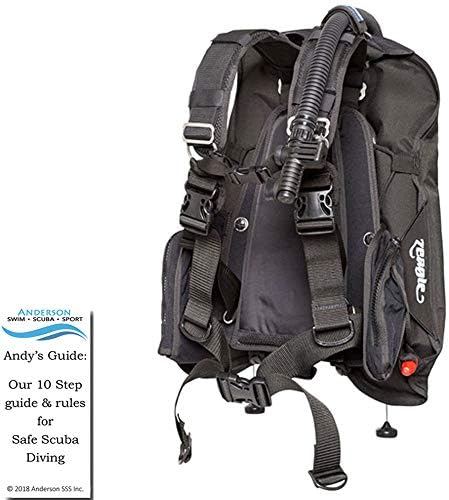 Zeagle Express Tech Deluxe BCD - with Ripcord Weight System Back Inflation Buoyancy Compensator Ultra Light Harness Bundle Andersons Scuba Safety Guide