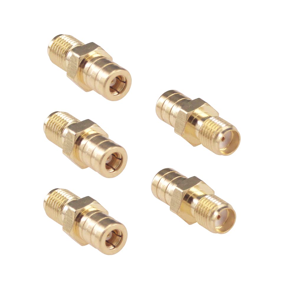 RFaha 5pcs SMA to SMB Coax Adapter SMA Female to SMB Female RF Coaxial Connector(F118-5)