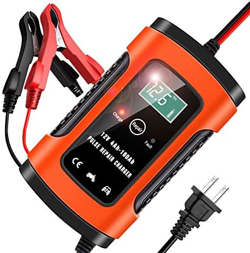 バッテリー 充電器 カーバッテリー バッテリーチャージャー 大電流 6a 12v兼用 電動自転車 コネクタ付 過電流保護 自動車 バイク用