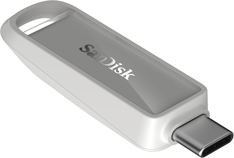 Phone Drive with USB Type-C 1 to (pour Les Smartphones, tablettes et Ordinateurs, Jusqu’à 150 Mo/s, Sauvegardez automatiquement, récupération des données) - Blanc Arctique