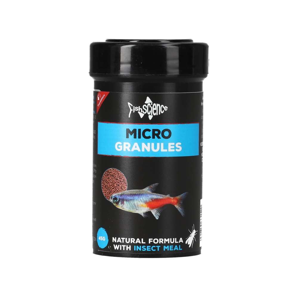 FishScience Tropical Micro Granules 45g (100ml) | Catfish Food for Tropical Fish | Supports Colour, Immunity, Growth & Overall Health