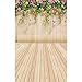 Mohoo 3x5FT Silk Flower Wood Wall Photography Backdrop Studio Props Background 90×150cm