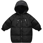 LANBAOSI Kids Winter Coats with Hooded Light Puffer Coat Warm Padded Jacket for Baby Boys Girls Toddler