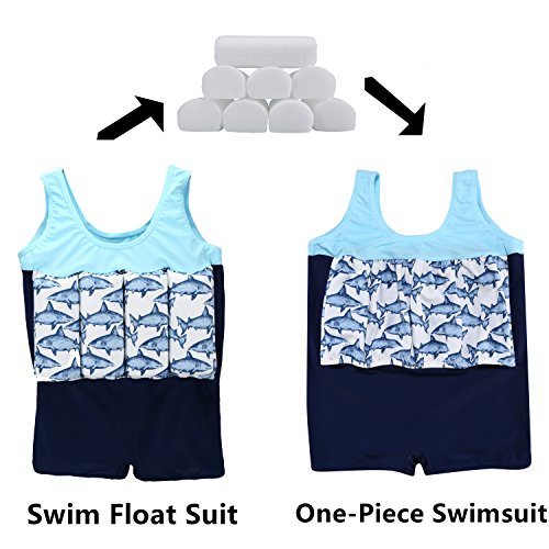Wowelife Baby Float Suit with Arm Bands Toddler Floating Swimsuit with 8 Removable Buoyancy Sticks for Boys and Girls, 1-4 Years - Thumbnail 2